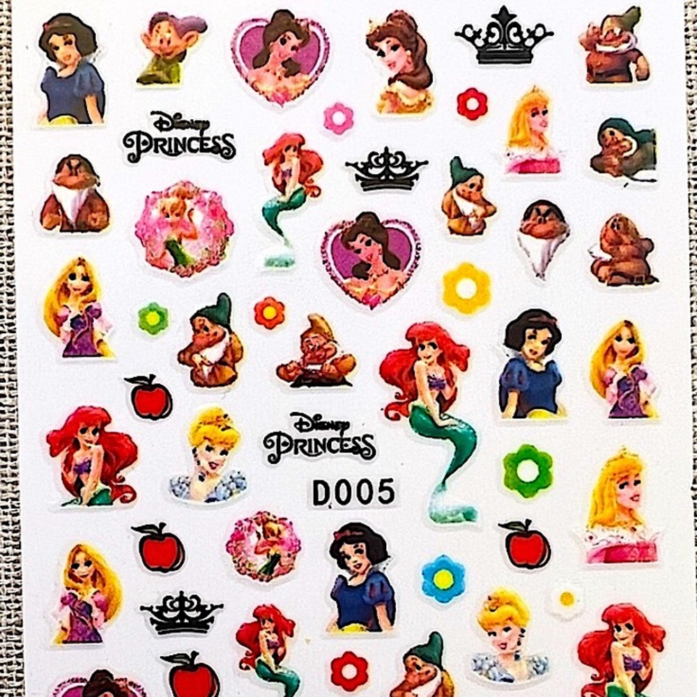 💌 BO/GO$6 Disney Princess Nail Stickers